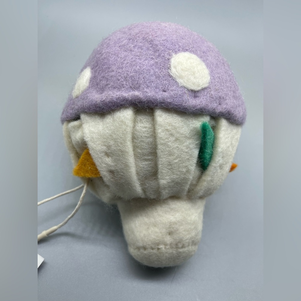 Fair Trade Mushroom Dog Felt Toy, Lavender, NWT - Picture 2 of 7